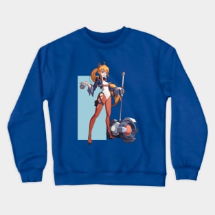 Blonde Hair Girl Crewneck Sweatshirt